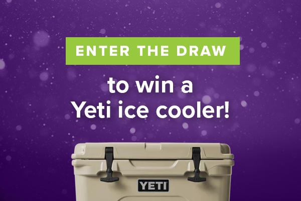 Enter the draw to win a Yeti ice cooler!