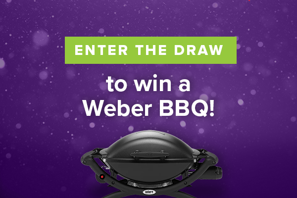 Enter the draw to win a Weber BBQ!