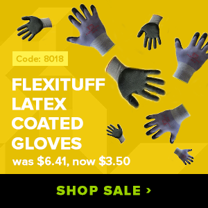 Latex coated gloves on sale for $3.50 a pair!