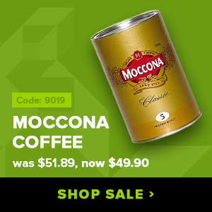 Moccona coffee on sale for $49.90