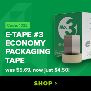 E-tape #3 economy packaging tape - now just $4.50