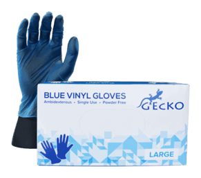 Blue Vinyl Gloves 