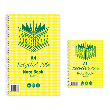 Spirax recycled notebooks