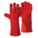 Red Leather Welders Gloves