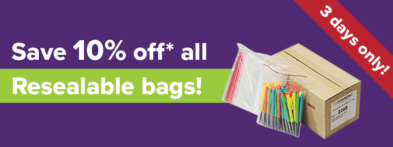 Skinny banner bag - resealable
