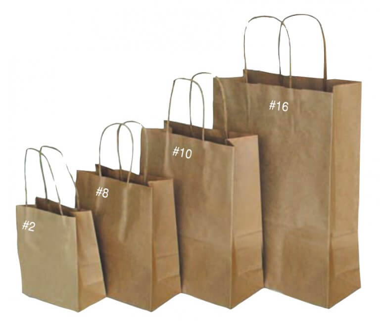 Kraft Paper Twist Handle Bags