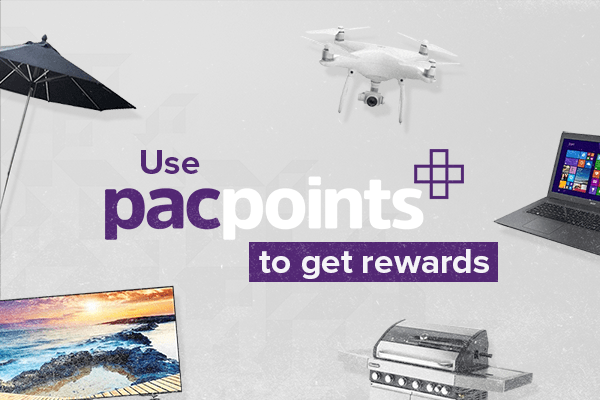 Use pacpoints to get rewards