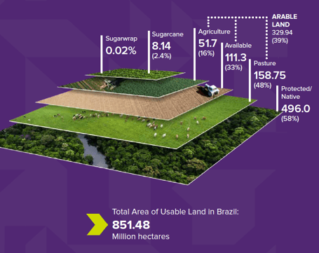 Sugar cane land use