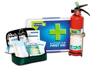 Primepac - vehicle first aid kit and fire extinguisher